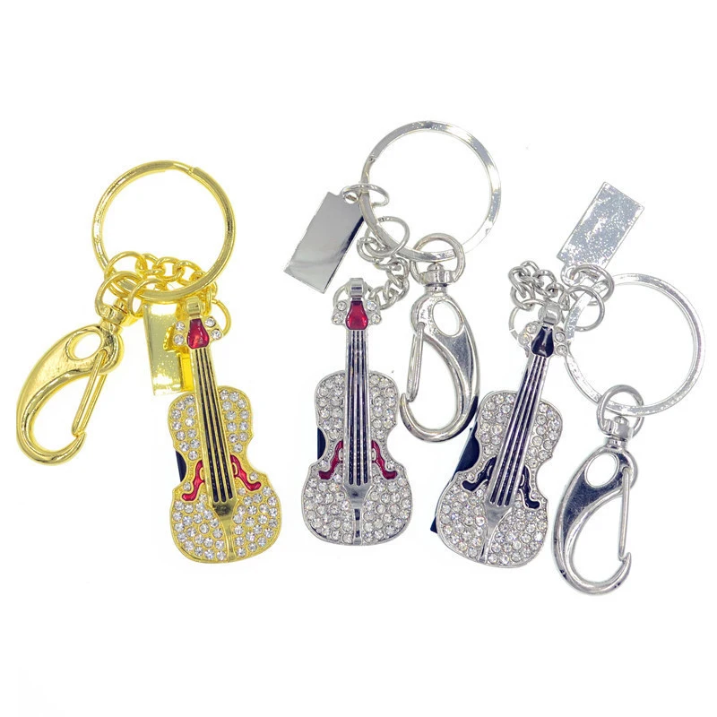 JASTER mini usb 2,0 гитара с отделкой кристаллами Внешняя память палка 4 ГБ/8 ГБ/16 ГБ/32 ГБ реальная емкость