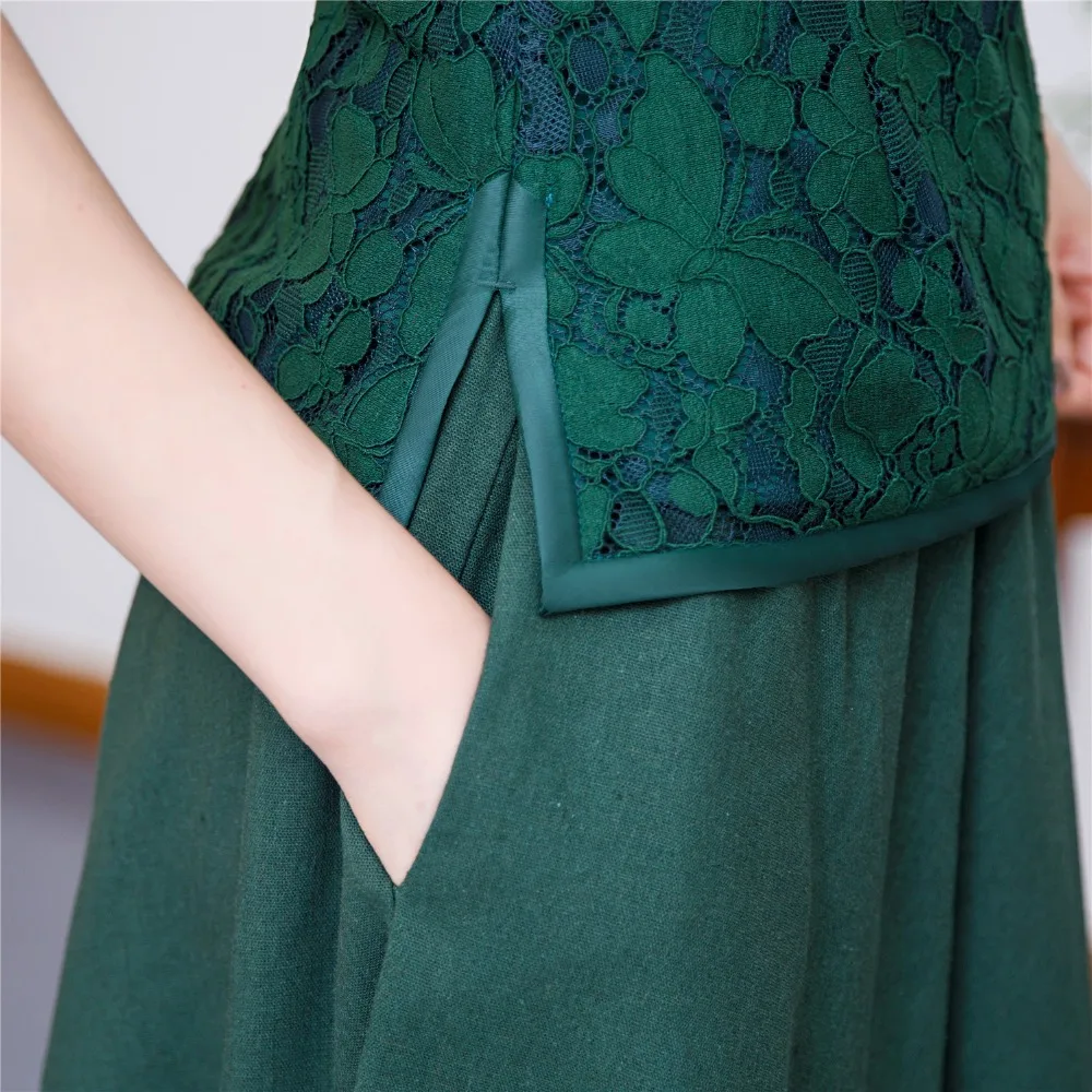 Шанхай история 3/4 рукав китайский традиционный Топ кружево Cheongsam рубашка Qipao Топ кружево китайская блузка для женщин