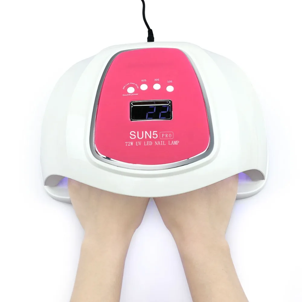 72W SUN5 Pro UV LED Nail Lamp Ice For All Gels Polish SUN Light Infrared Sensing 10/30/60s Timer Smart Manicure | Красота и здоровье