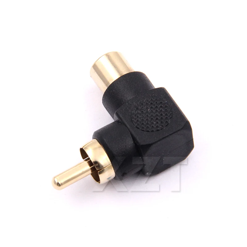 Новинка 10 шт./лот 90 градусов прямой угол RCA штекер гнездо M/F разъем адаптер аудио AV