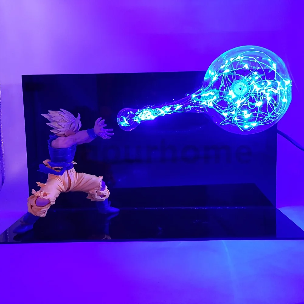 Сон Гоку Kamehameh DIY светодиодный Ночные огни Аниме фигурки из игры Dragon Ball DBZ