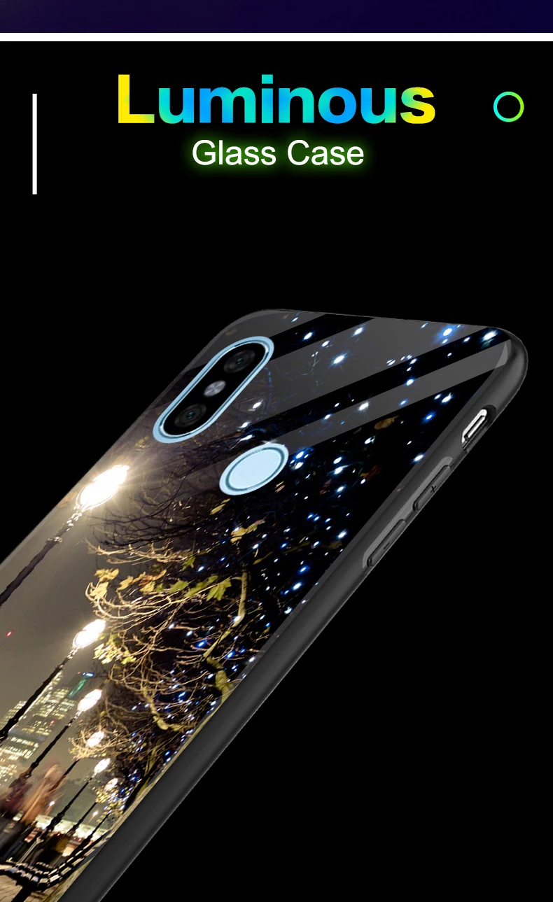Роскошный чехол в виде светящегося стекла для Xiao mi Red mi 5 Plus 5,9" 5A 6A S2 Блестящий светящийся чехол с изображением звездного неба для Red mi 6 Pro mi A2 Lite