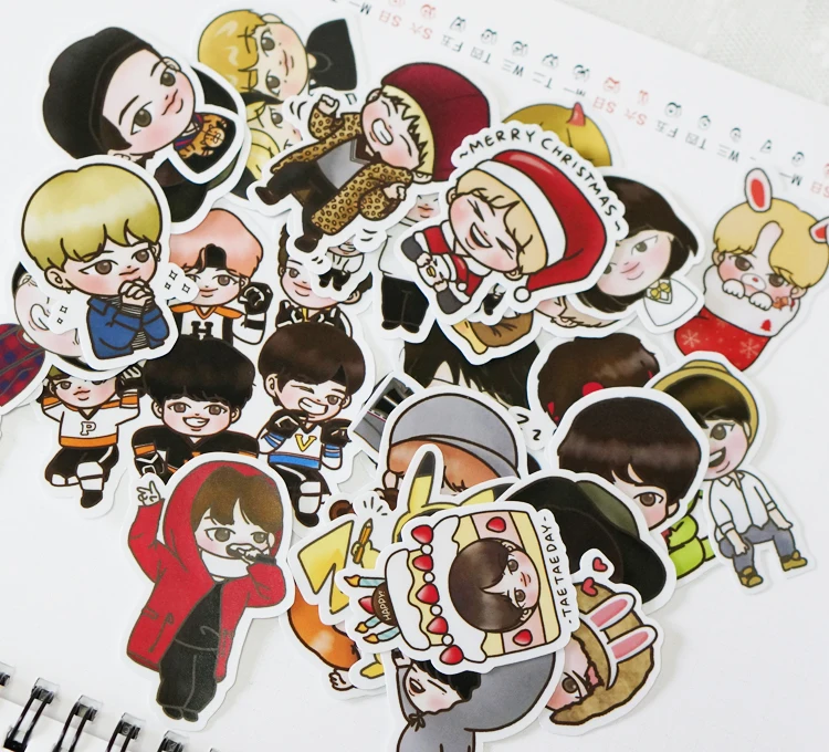 

100pcs Creative Cute Self-made Q version love pretty boys Scrapbooking Stickers /Decorative Sticker /DIY Craft Photo Albums