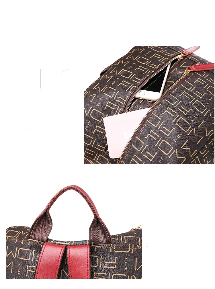 Leather Backpacks for Adolescent Girls Zipper Backpack Female Backpack to School Notebooks Laptop College bag