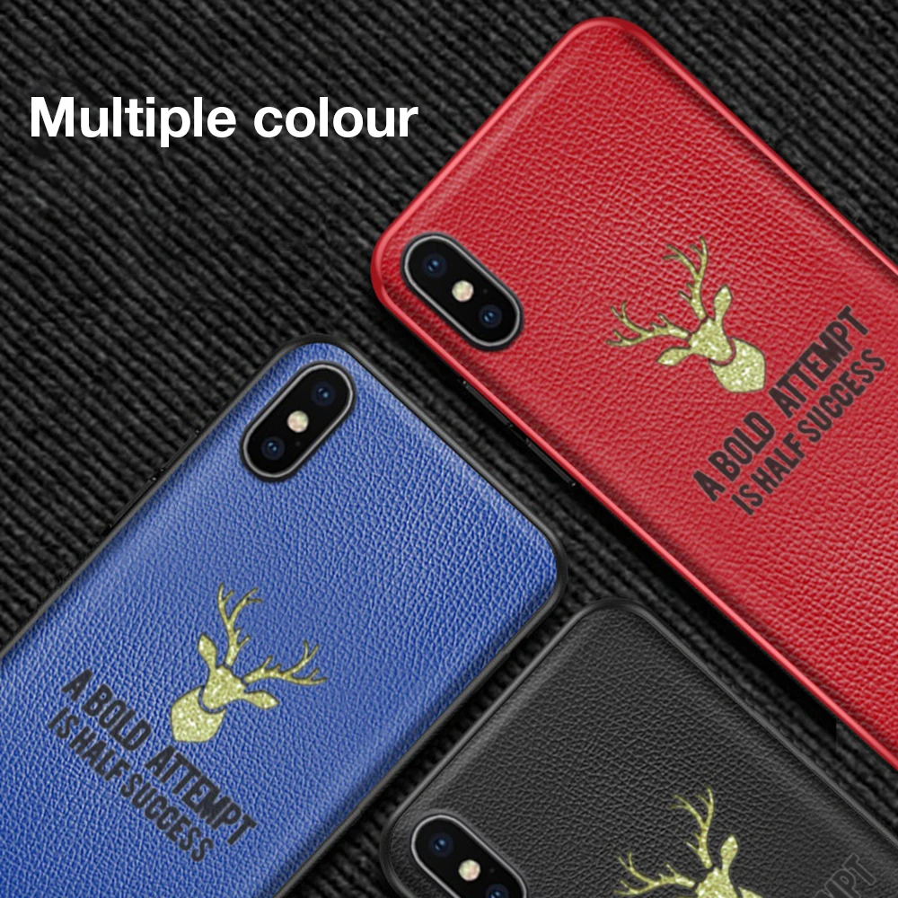 Heyytle кожаный чехол для iPhone X XR XS Max 8 7 6 6s plus с золотым оленем ультра тонкий мягкий PU