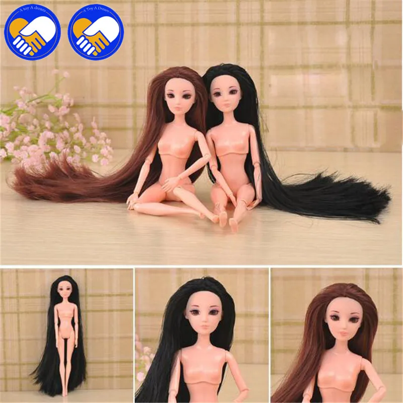 Игрушка мечты Обнаженная голова куклы с длинными бровями и 3D глазами подходящая