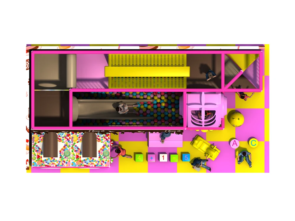 Маленькая детская крытая игровая площадка с сертификатом CE детские мягкие