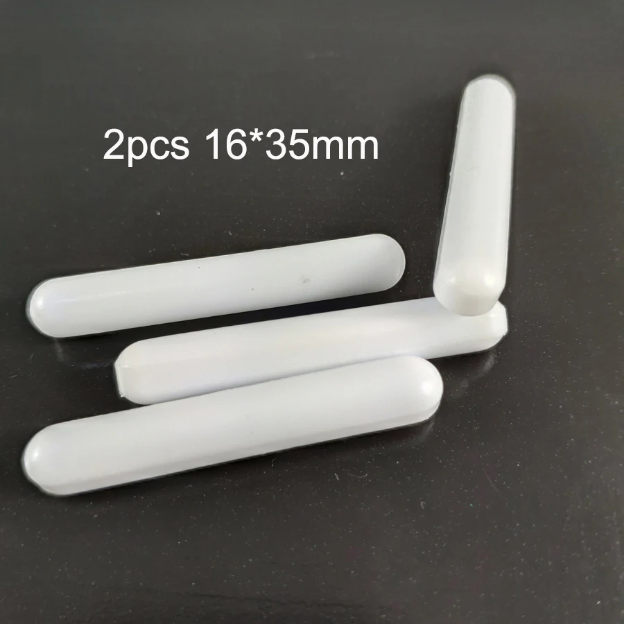 

C16x35mm 2pcs PTFE Magnetic Stirrer Mixer Stir Bars PTFE Stirring Bars White Spin Bars Without Pivot Ring