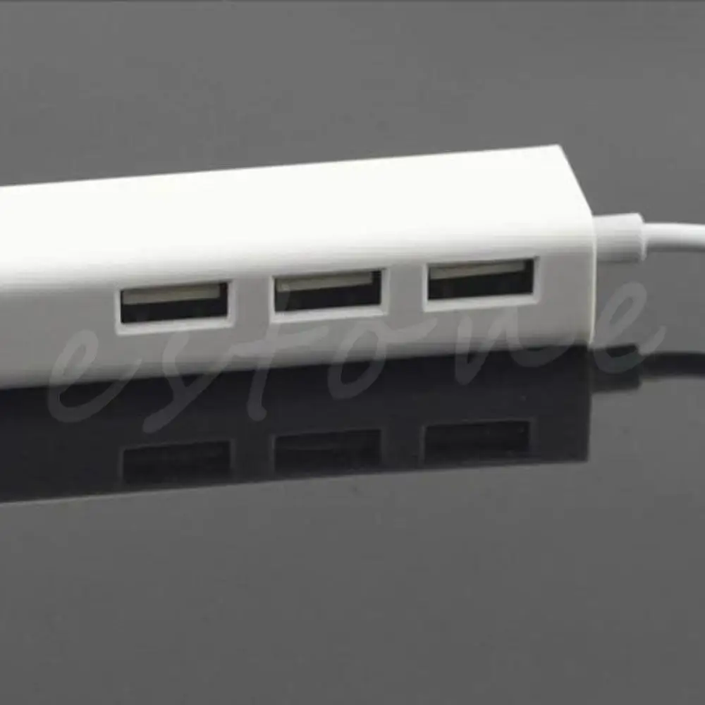 1 шт. белый USB-C USB Type C к множественный 3 порта концентратор с Ethernet RJ45 Lan адаптер для
