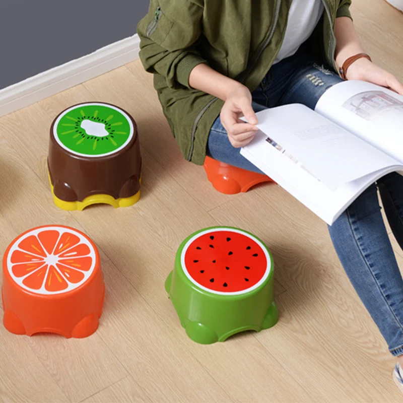 Простой Модный маленький фруктовый пластиковый детский табурет милый Детская