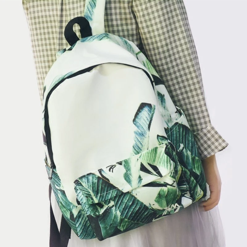 2019 Canvas Backpacks Female Fashion Girl School Bag Korean Kpop Ulzzang Schoolbags Backpack Banana Leaf Ryugak Feminine rugtas | Багаж и