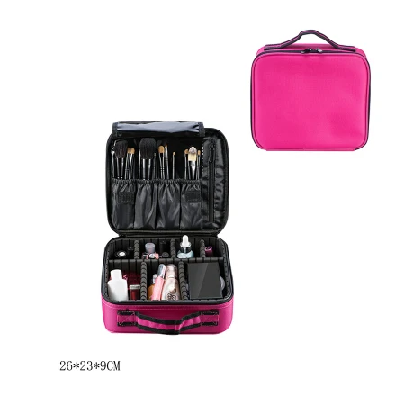 new mini bag pink Soomile брендовая профессиональная сумка для макияжа Косметическая CasesBolso Mujer дорожная большая емкость для женщин Макияж органайзер для хранения чемоданов - Цвет: new mini bag pink