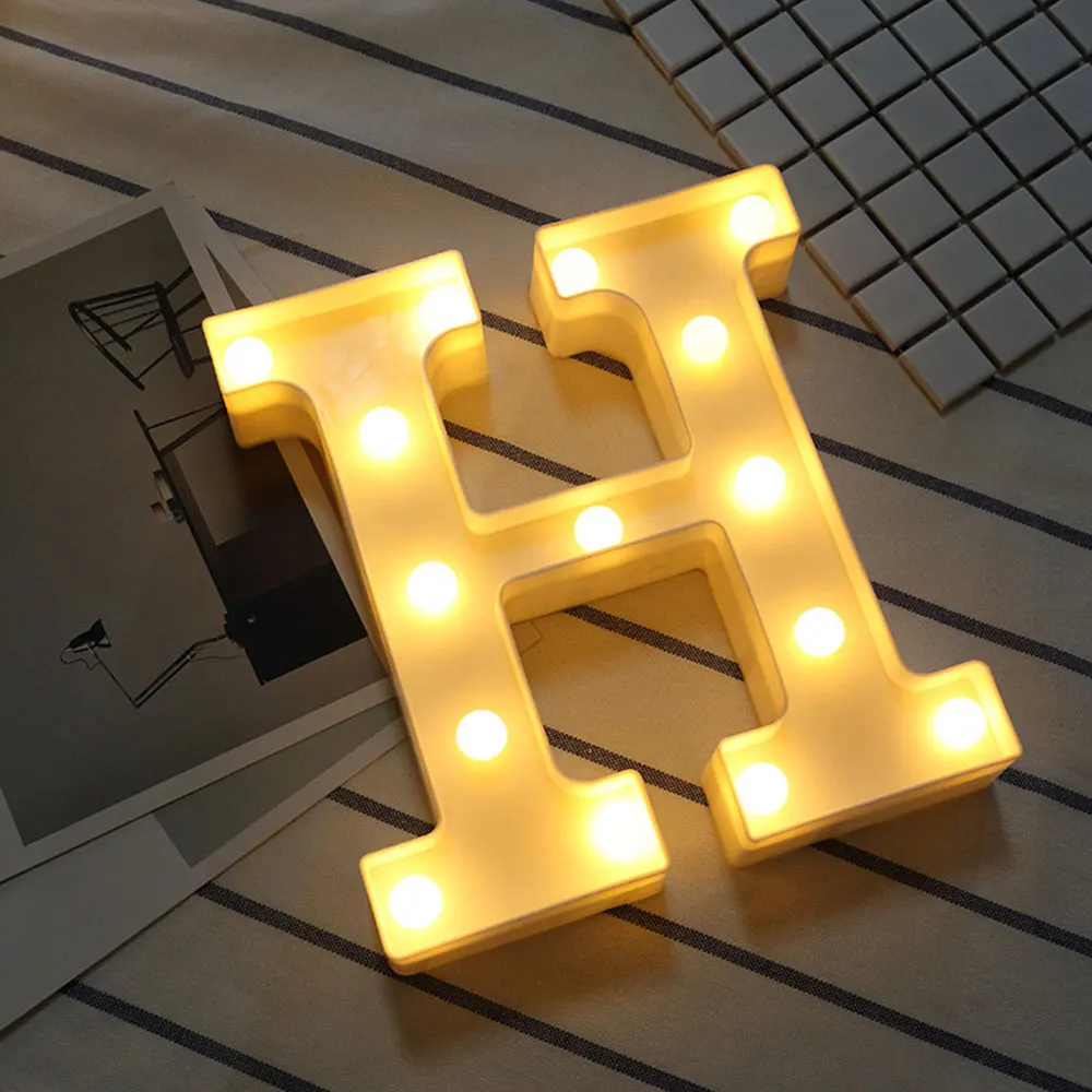 Светодиодный светильник Свадебный цирк стоящий белый знак аксессуары имя