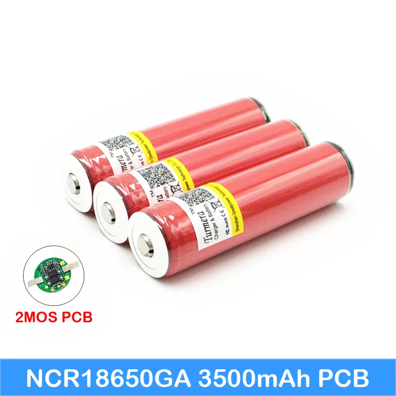 Оригинальный 18650 ga 3500mah для sanyo ncr18650ga Защищенный фонарика внешний аккумулятор Turmera