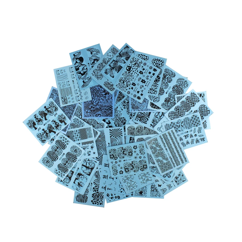 Tignish 50 листов/партия Смешанные черные с изображением цветов, переводные наклейки для ногтей наклейки художественные стразы, украшение для маникюра Инструменты