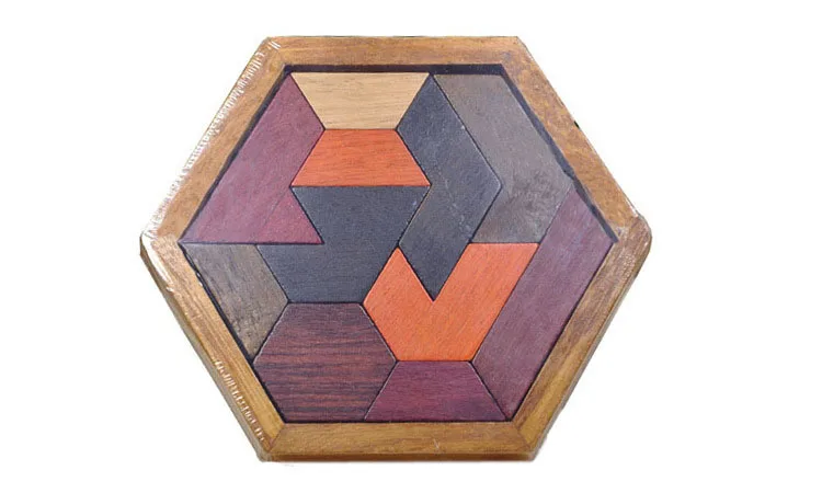 Детские деревянные игрушки-паззлы Tangram/доска из дерева геометрической формы Детские Обучающие Игрушки для раннего развития