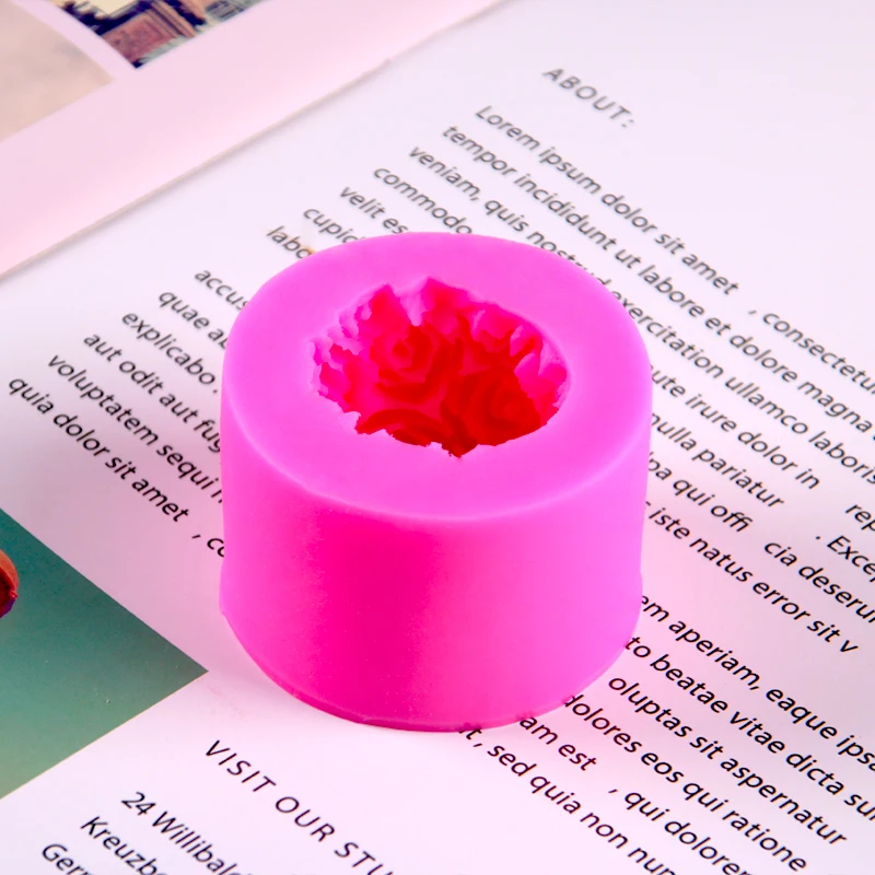 CHUANGGE свечи ручной работы DIY силиконовые формы 3D Роза шар воск для ароматерапии гипсовая форма свечи изготовление поставки - Цвет: see chart