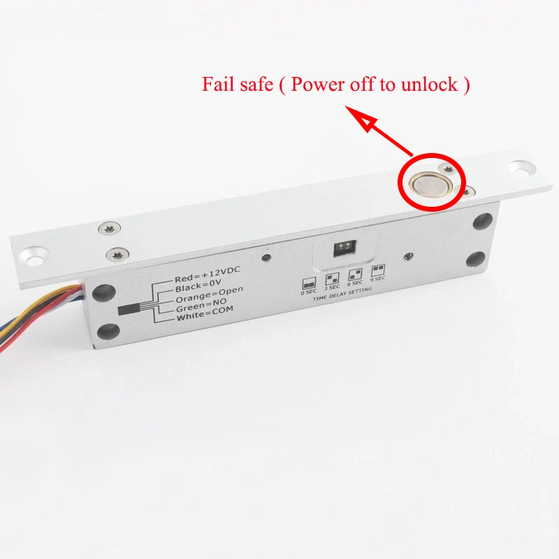 Fail safe DC 12 В 5 линий низкая температура Электрический Болт замок сбой безопасный или сбой безопасный время задержки Электрический дверной замок для домашнего контроля доступа - Цвет: Fail safe