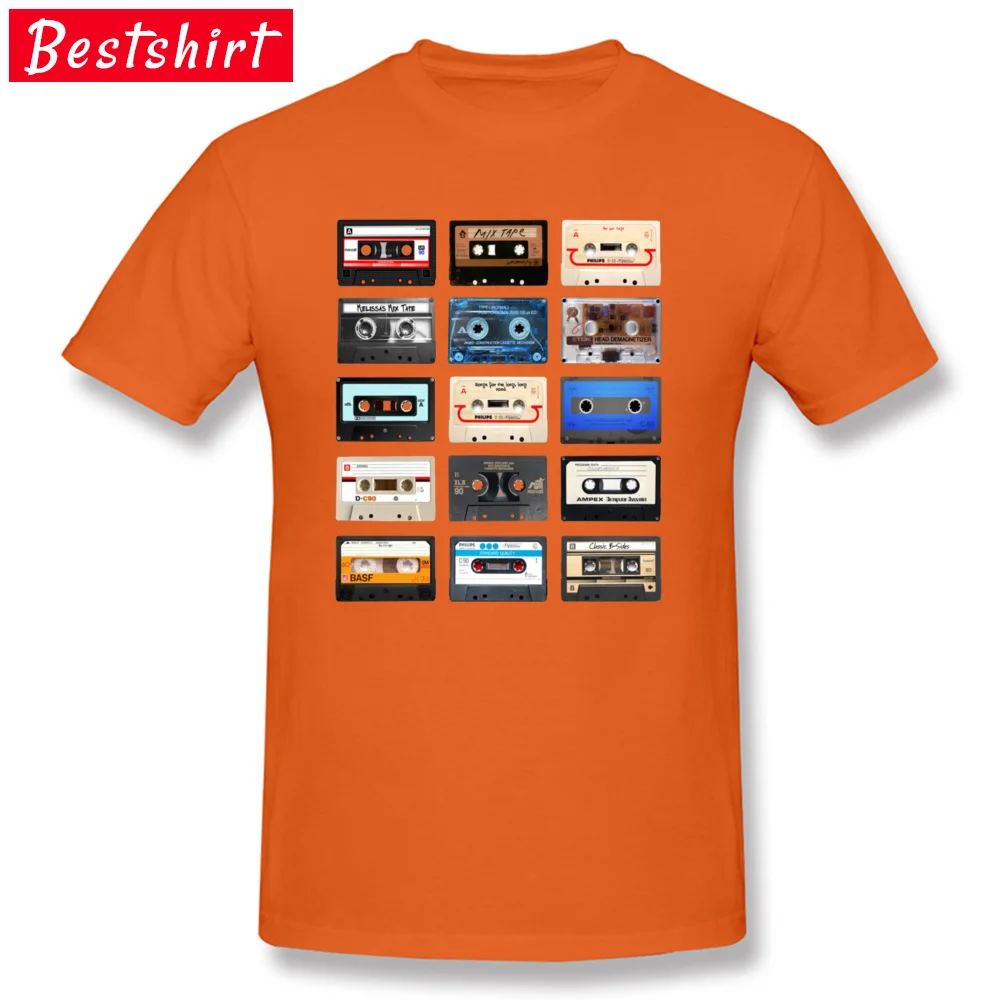 

New Tshirts Classic Vintage Cassette Youth T Shirts Men Hip Hop Magnetic Tape Music T-Shirts Men