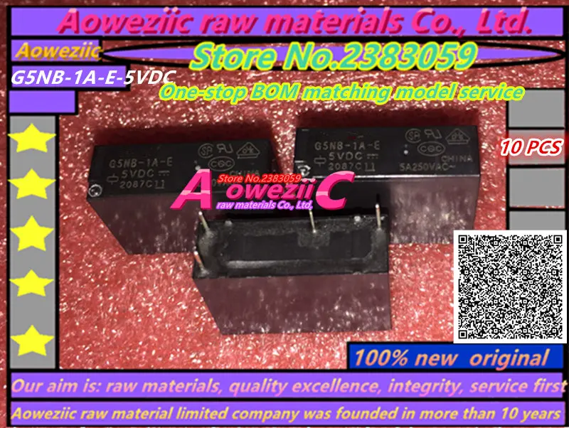 

Aoweziic (10 шт.) новый оригинальный G5NB-1A-E-5VDC G5NB-1A-E-12VDC реле 5 в 12 В 24 В