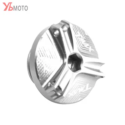 Oil Filler Cap Silve Kickstand боковая подставка удлинитель увеличенная пластина и масляный наполнитель заглушка для Yamaha t-max TMAX 530 SX DX TMAX530 - Цвет: Oil Filler Cap Silve
