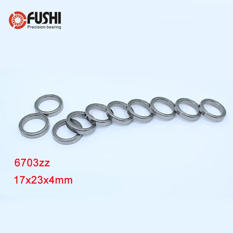6703ZZ подшипник 17*23*4 мм (10 шт.) ABEC 1 тонкий срез 61703ZZ 6703Z шарикоподшипники 6703 Z ZZ|bearing