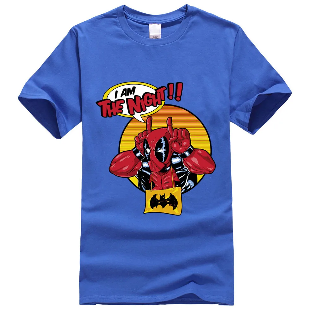 С круглым вырезом Хлопок Уличная Camisetas 2019 Лето Дэдпул мультфильм футболка
