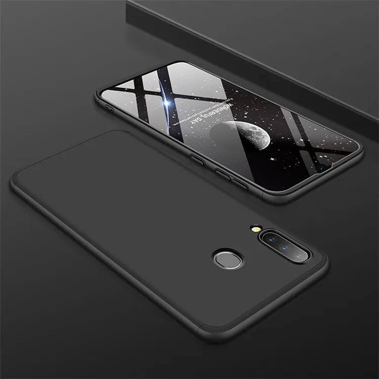 black 360 Полный противоударный чехол для Samsung A30, чехол 3 в 1, Жесткий Чехол из поликарбоната для Samsung Galaxy A30 A 30 SM-A305F A305 A305F, чехол - Цвет: black