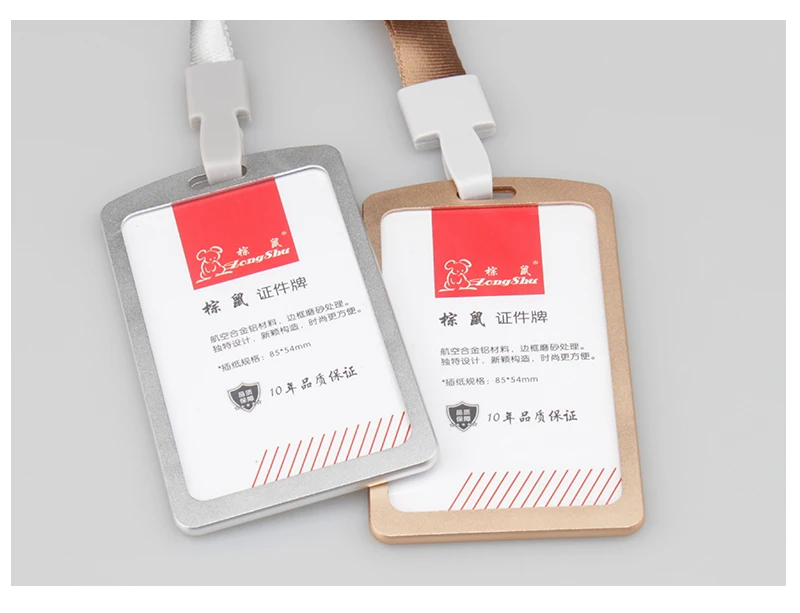 

Брендовая унисекс бирка с именем сотрудника, Обложка для удостоверения личности, металлический рабочий бейдж, держатель для удостоверения личности, рамка, держатель из алюминиевого сплава