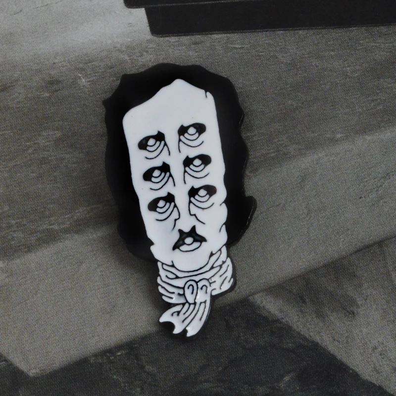 Эдгара вдохновил Pin в готическом стиле жуткая броши значки на лацкан с твердой