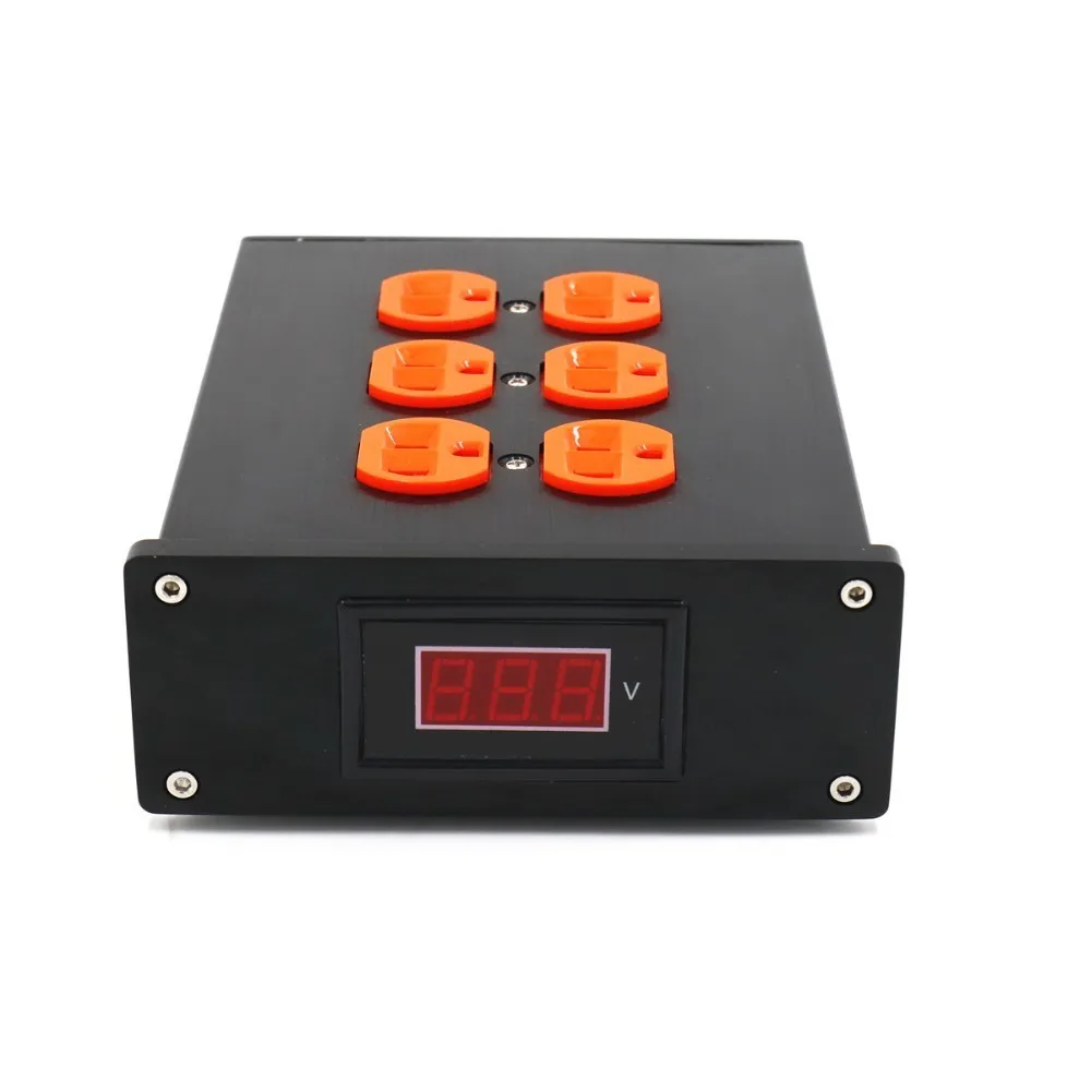 US15A с дисплеем напряжения 2000W 110v 15A США Япония 6 позиций AC Мощность разъем