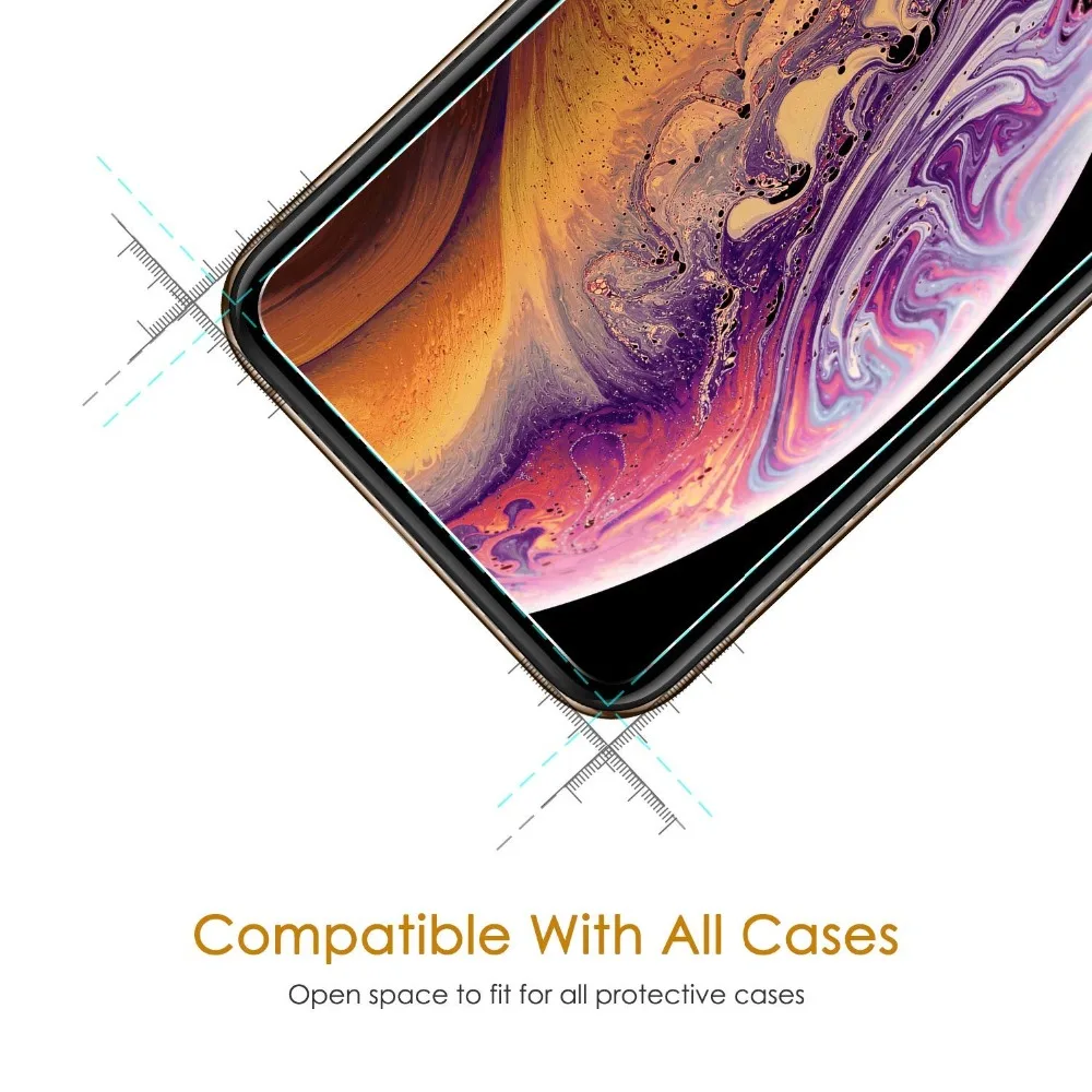 MaxGear HD Clear 9H Передняя Задняя закаленная стеклянная защита для экрана iPhone X XS Max XR 10 6S