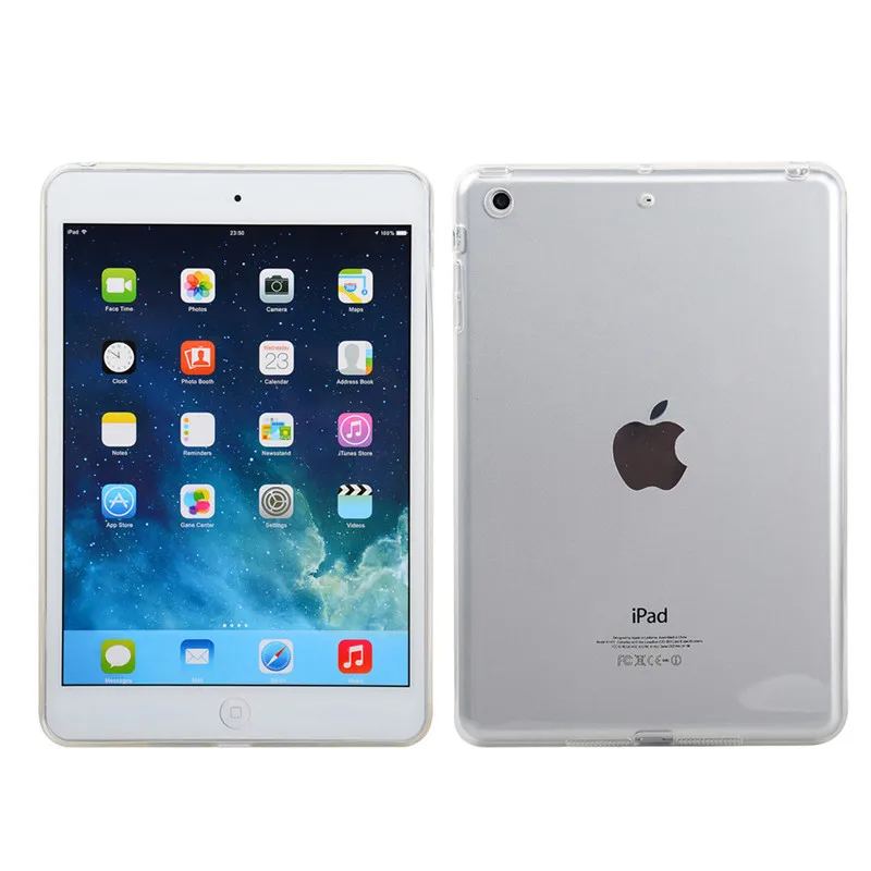 Мягкий ТПУ для iPad Mini 1 2 3 крышка силиконовый чехол Прозрачный мини Обложка новый