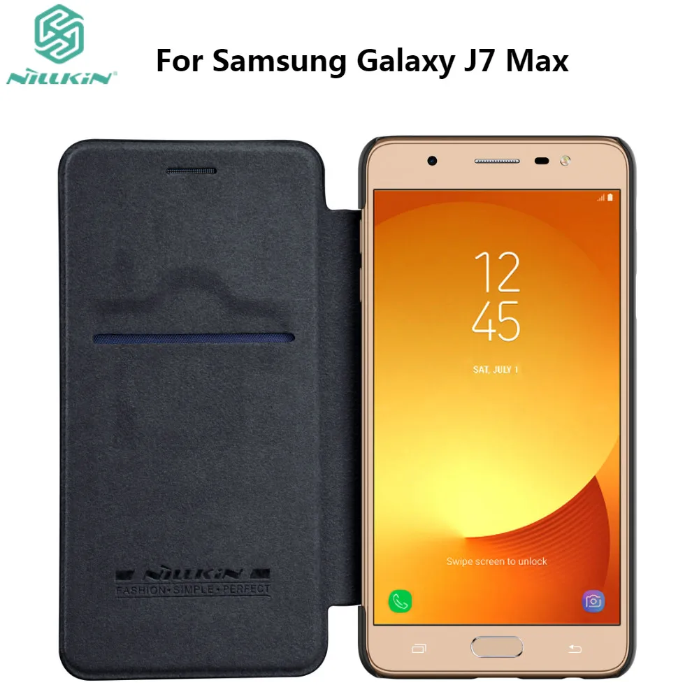 Чехол NILLKIN для Samsung Galaxy J7 Max роскошный бумажник чехол из искусственной кожи с