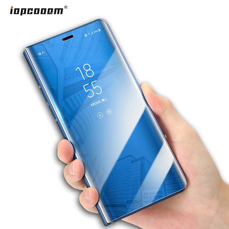 Case for Samsung J7 Prime Luxury Magic Mirror Flip Standing Smart View Leather For Galaxy Cover | Мобильные телефоны и