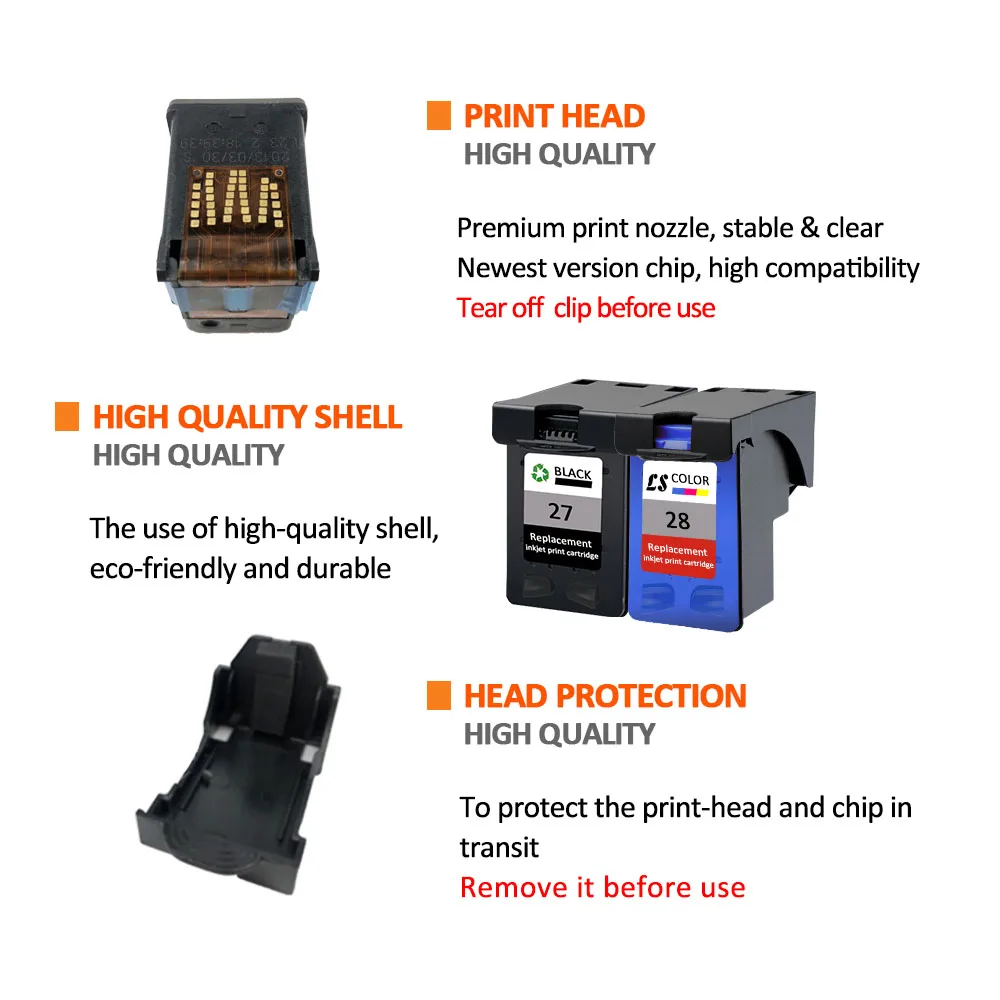 XiangYu for hp 27 &amp 28 28xl compatible Ink Cartridge HP Deskjet 3320 3325 3420 3425 3520 3535 Printer | Компьютеры и офис