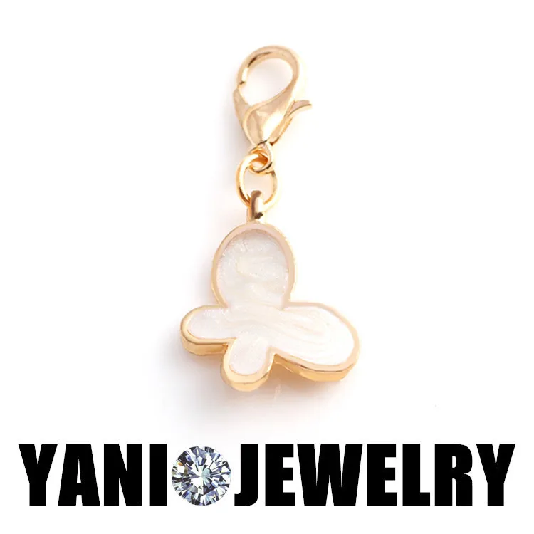 20 шт./лот Бесплатная доставка эмалевые Подвески в виде бабочки ювелирные изделия