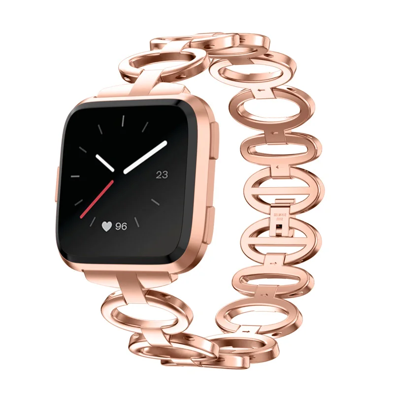 

Новый ремешок для часов из нержавеющей стали 23 мм для FitbitVersa Lite DOM668