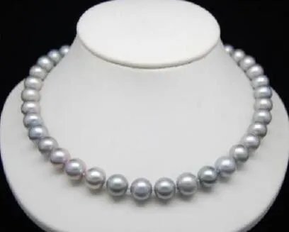 Ожерелье с натуральным серым жемчугом 9-10 мм AAA | Украшения и аксессуары