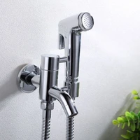 abathroom abs toilet hand held shattaf bidet diaper sprayer kit chrome brass faucet with 1 5m shower hose bd201