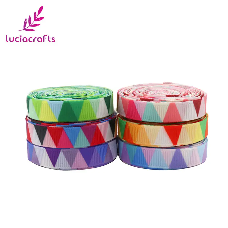 Lucia crafts 5y/6y 10 мм мульти вариант геометрический узор корсажная лента упаковочная лента DIY бант для волос и Швейные аксессуары S0609