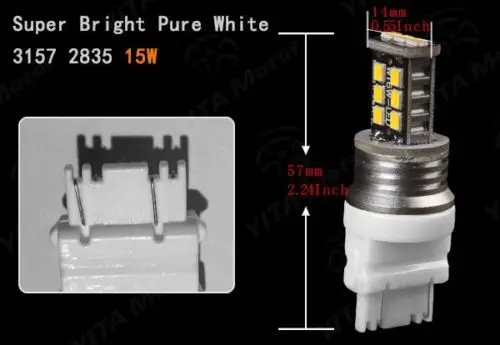 Дневные ходовые светильник ни 2 шт. T25 3157 3156 P27/7W P27W PY27/7Y 15 SMD 2835 светодиодные лампы