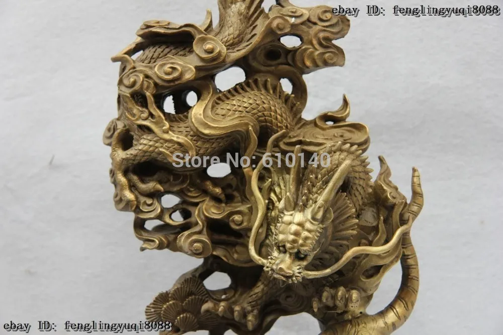 14 Китай Royal классический Медь Латунь Иллюстрирующие Дракон Играть Тигра боевой