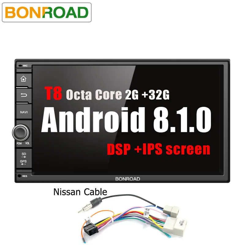 T8 706A8D5G7 Nissan Bonroad" 2Din Octa Core Android 8,1. Автомобильный мультимедийный плеер с DSP для Nissan gps навигация Радио стерео аудио плеер(без DVD - Цвет: T8 706A8D5G7 Nissan