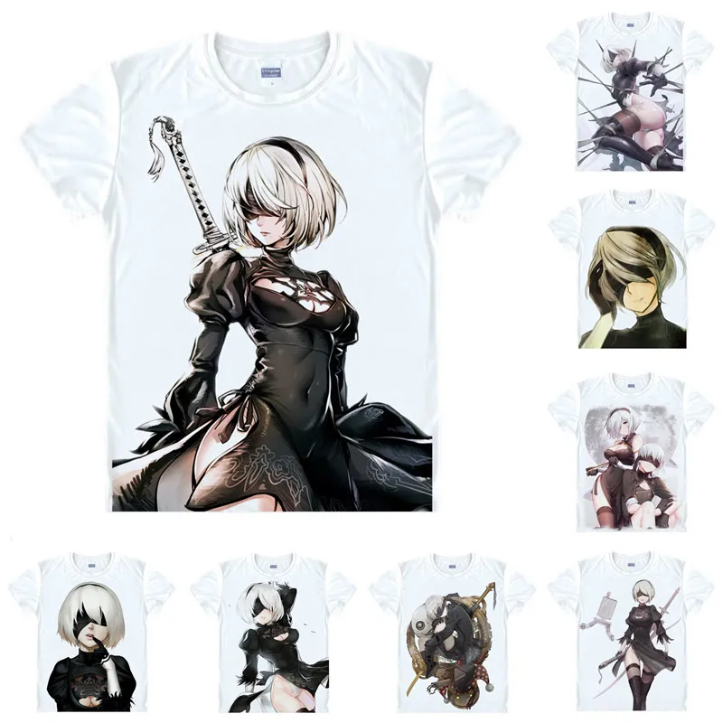 Футболка Coolprint с рисунком аниме Nier Automata NieR футболки разных стилей коротким