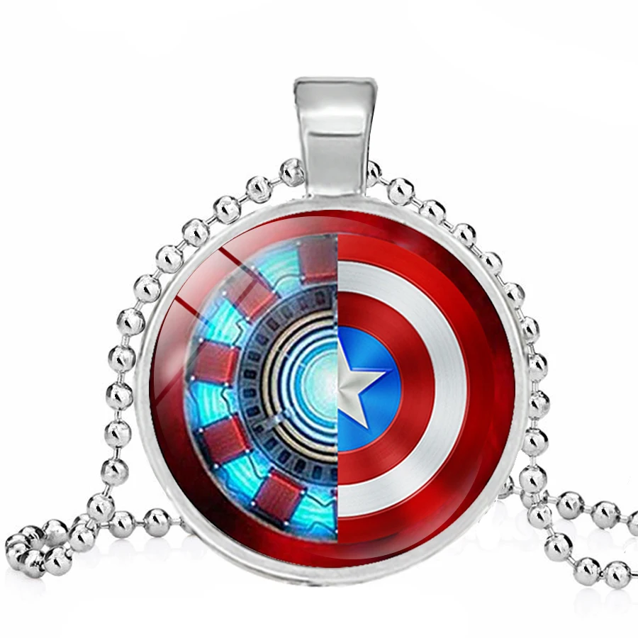 Мстители серии фильмов ожерелье Железный человек дуги сердце и Капитан Америка