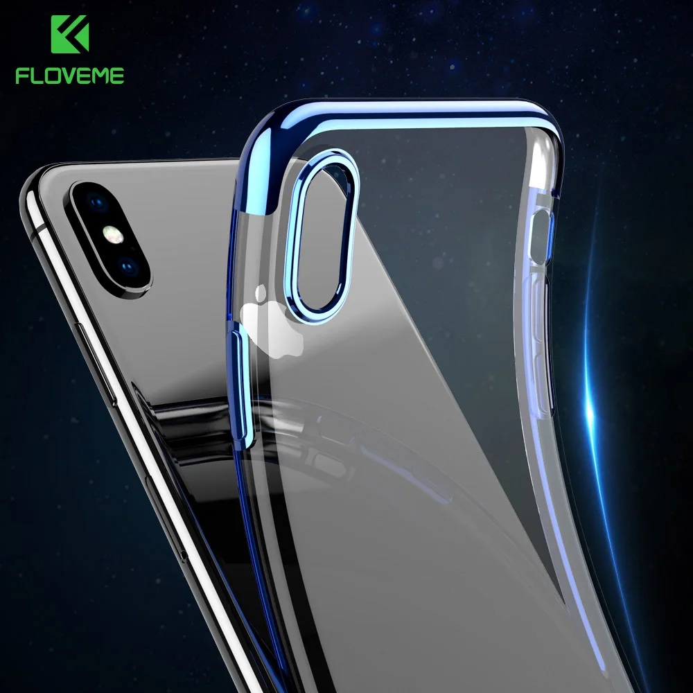 чехол на айфон 7 Роскошный прозрачный для iPhone XS MAX X XR 6S мягкие силиконовые чехлы 8 6
