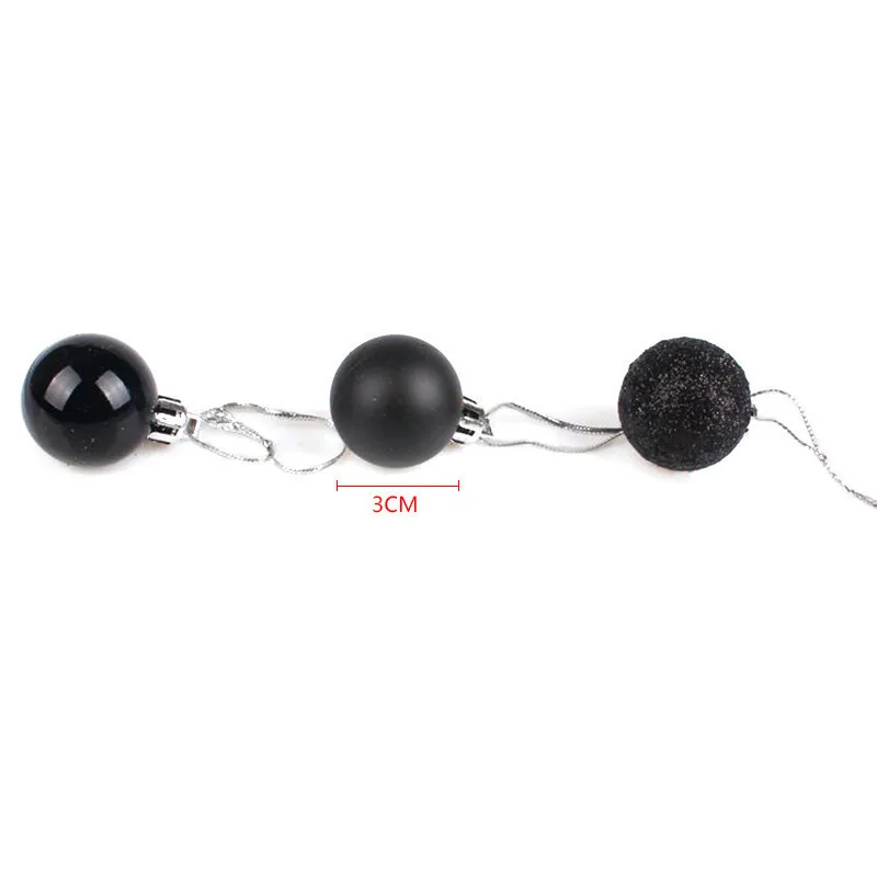 24Pcs/Lot Colorful Glitter Christmas Balls Ornament Hanging Baubles Decoration For Christmas Party Decoration