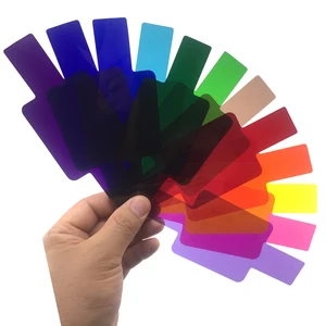 Фотографические цветные гелевые фильтры фотовспышка 12 цветов для Canon Nikon YongNuo Godox Вспышка Speedlite