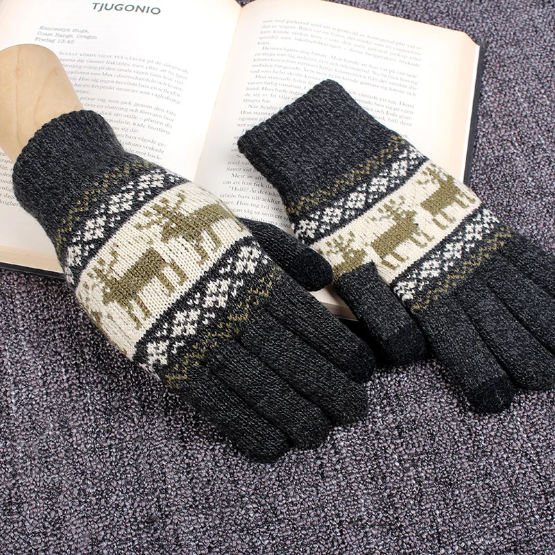 Realby Зимние перчатки Для мужчин полный палец руки теплые Сенсорный экран Ганц